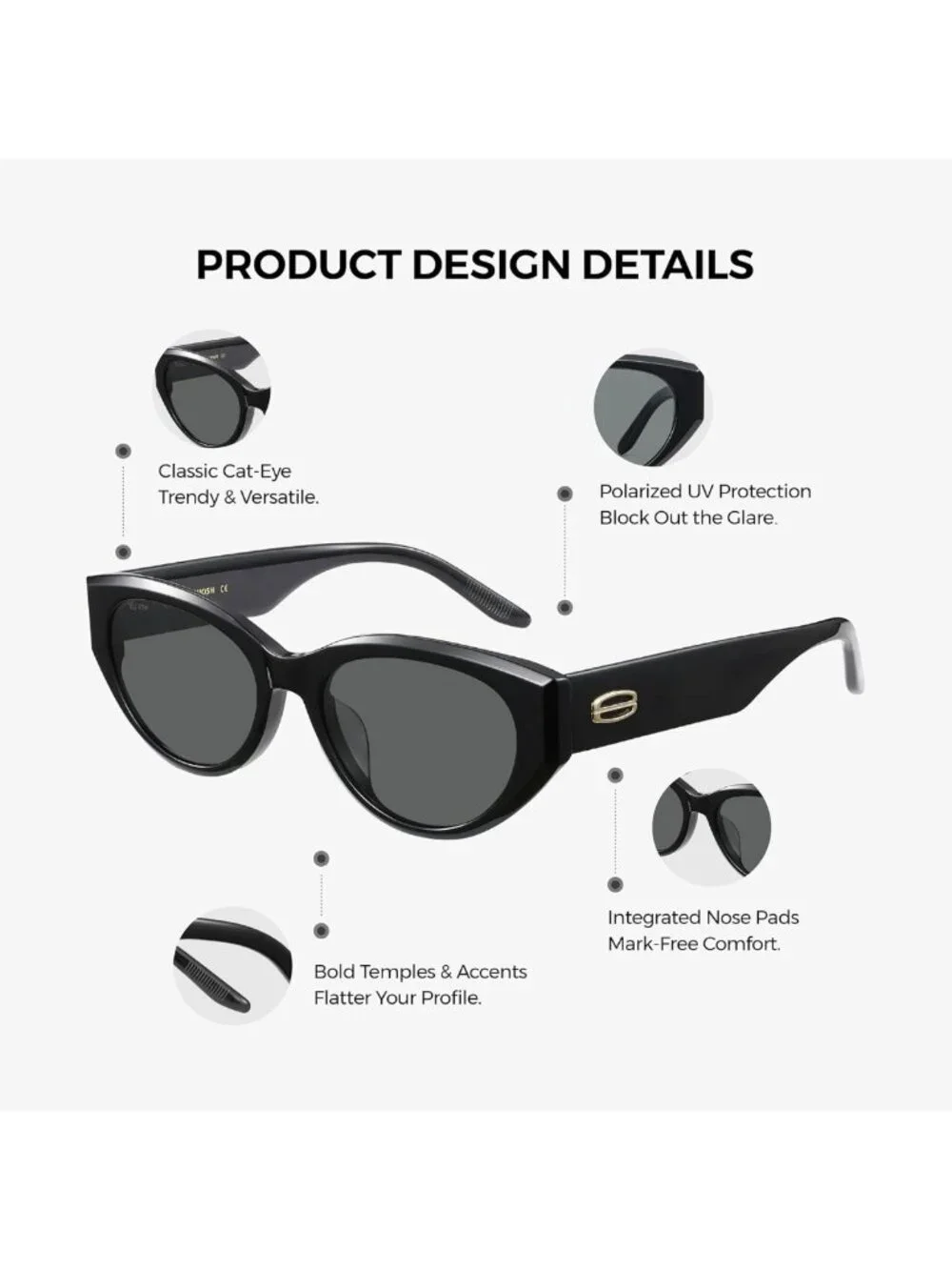 Retro Cat-Eye Sunglasses for Women & Men | UV400 Protection, Vintage Style